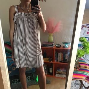 NWT | cooperative | striped ruffled dress